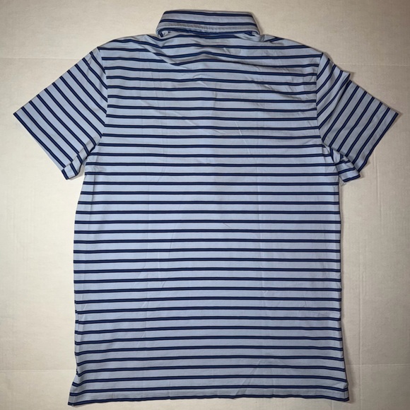 Polo by Ralph Lauren Men's Light Blue and Navy Striped Polo - Picture 5 of 5